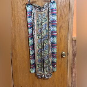 Chico's Multicolor palazzo Paisley pants sz 2 or 12 BIN L